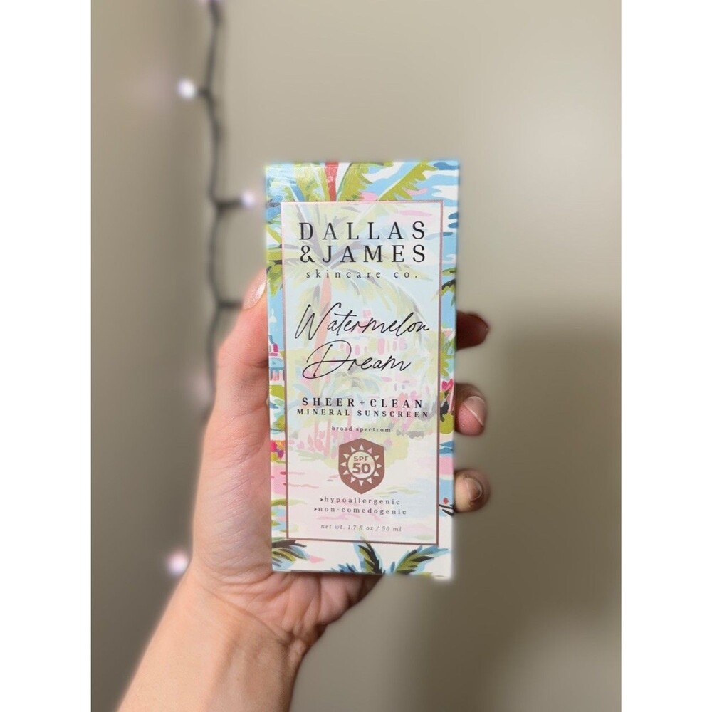 Dallas & James Watermelon Dream Sheer Sunscreen SPF50 Mineral 1.7oz NIB EXP 2027